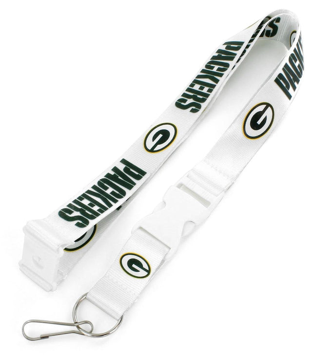 Cordón del equipo Green Bay Packers (BLANCO con hebilla blanca) -LN-095-19-WH