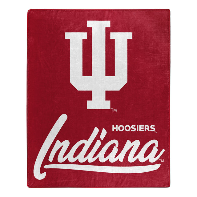 Manta de los Indiana Hoosiers de 50 x 60 pulgadas con diseño exclusivo de Raschel