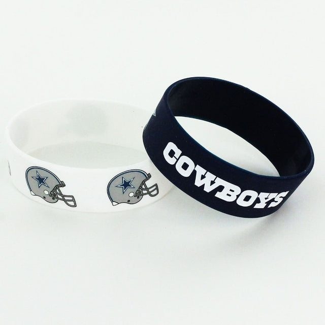 Pulseras anchas de los Dallas Cowboys (paquete de 2) -BC-207-17