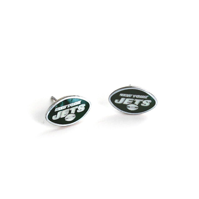 Pendientes con el logotipo de los New York Jets -ER-094-11