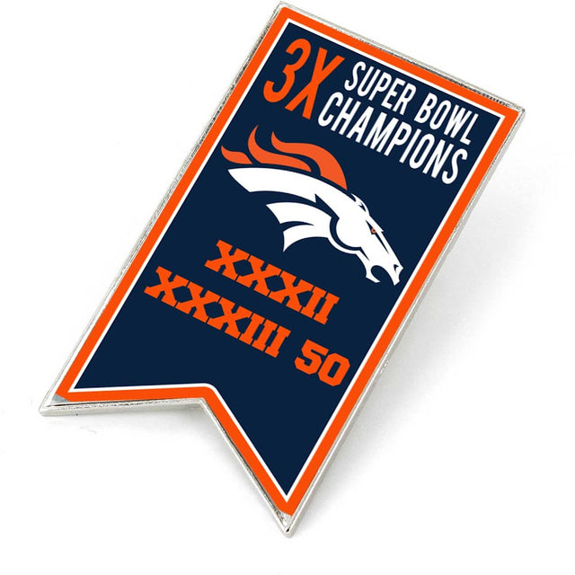 Pin de la bandera del campeonato de los Denver Broncos (SP) -PN-1064-04