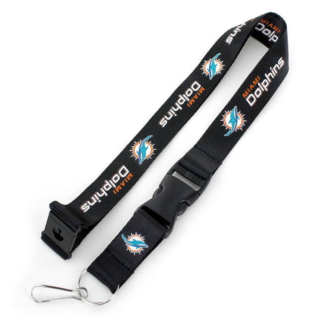 Cordón para el equipo Miami Dolphins (NEGRO) -LN-095-09-BK