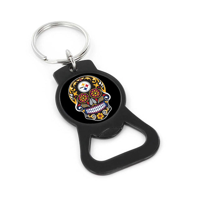 Pittsburgh Steelers (BLACK) Bottle Opener Keychain -BK-702-12-BK