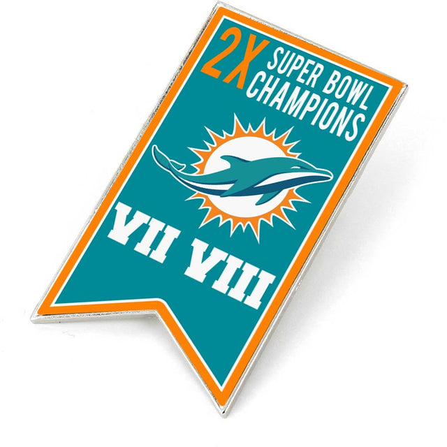 Pin de la bandera del campeonato de los Miami Dolphins (SP) -PN-1064-09