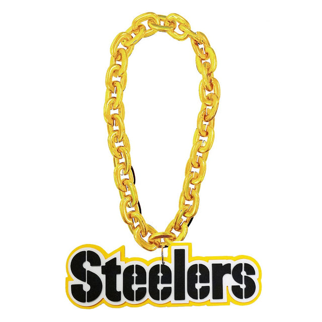 Cadena para fanáticos con el logo de los Pittsburgh Steelers (ORO) -FF-590-12-GD