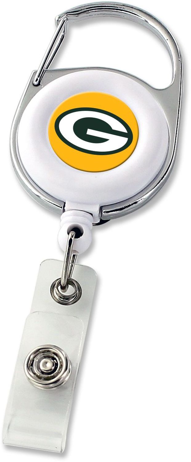 Carrete de insignias con clip de lujo de los Green Bay Packers (logotipo AMARILLO) -BH-972-19