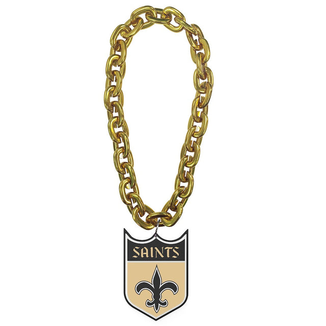 Cadena para fanáticos con el logo de los New Orleans Saints (ORO) "SHIELD" -FF-590-22-THB