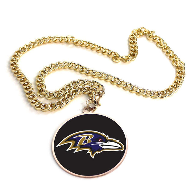 Collar con el emblema del equipo Baltimore Ravens (ORO) -PD-632-31