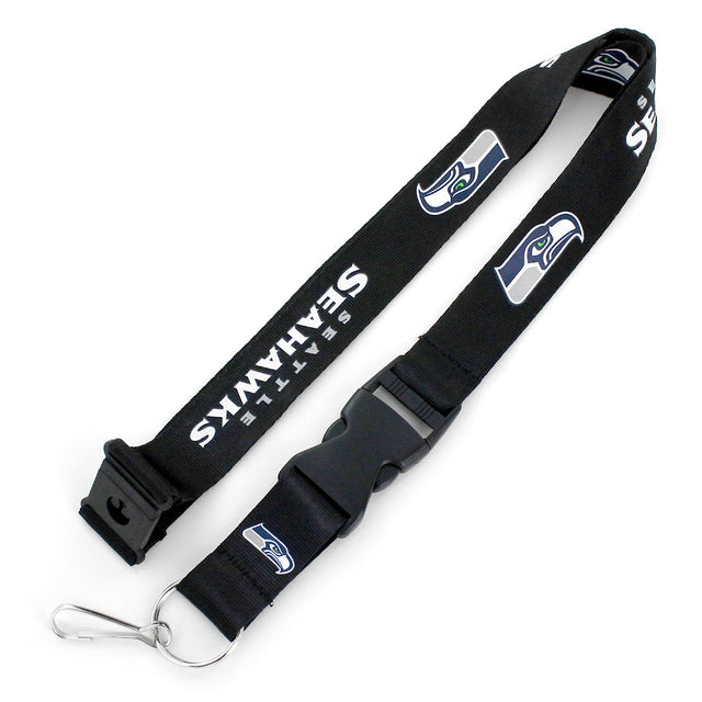 Cordón para el cuello del equipo Seattle Seahawks (NEGRO) -LN-095-14-BK