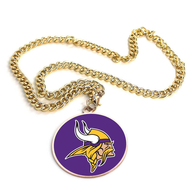 Collar con el emblema del equipo Minnesota Vikings (ORO) -PD-632-21