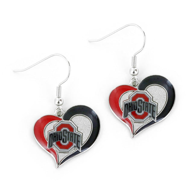 Pendientes con forma de corazón de la Universidad del Estado de Ohio Ccp-Er-245-51