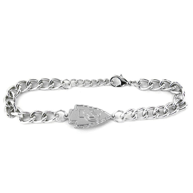 Pulsera con eslabones de cadena y logotipo de los Kansas City Chiefs -BC-642-07