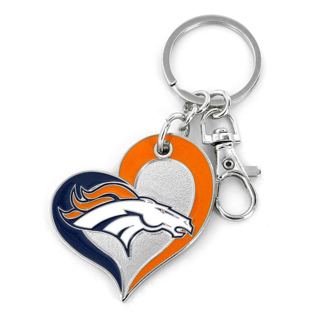 Llavero con forma de corazón de los Denver Broncos -KT-287-04