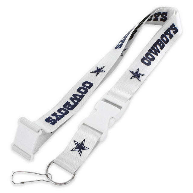 Cordón para el equipo Dallas Cowboys (BLANCO con hebilla blanca) -LN-095-17-WH