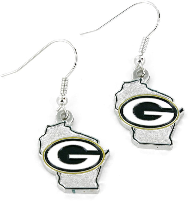 Green Bay Packers - State Design Earrings -ER-469-19