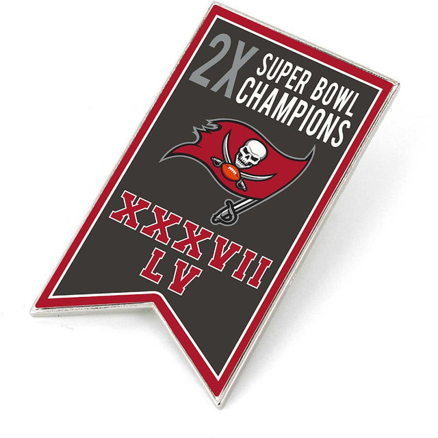 Tampa Bay Buccaneers (2X) Championship Banner Pin (SP) -PN-1064-27