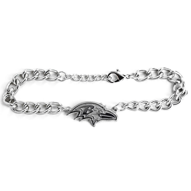 Baltimore Ravens Chain Link Logo Bracelet -BC-642-31