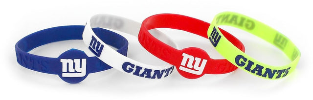 Pulsera de silicona de los New York Giants (paquete de 4) -BC-283-23