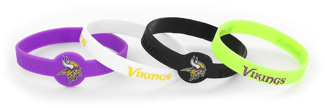 Pulsera de silicona de Minnesota Vikings (paquete de 4) -BC-283-21