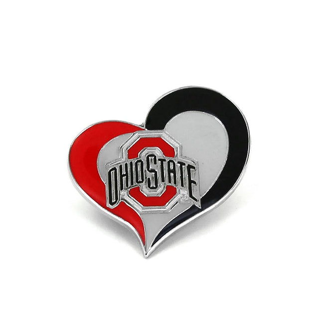 Ohio State Swirl Heart Pin Ccp-Pn-261-51