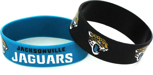 Pulseras anchas de los Jacksonville Jaguars (paquete de 2) -BC-207-30