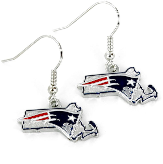 New England Patriots - State Design Earrings -ER-469-10