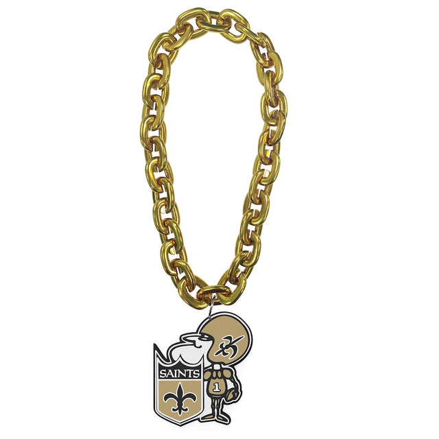 Cadena para fanáticos de los New Orleans Saints (ORO) con el logo "SIR Saint" -FF-590-22-THB-SS