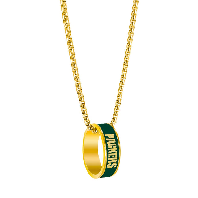 Collar con colgante de anillo de moda de los Green Bay Packers (ORO) -PD-640-19-GD