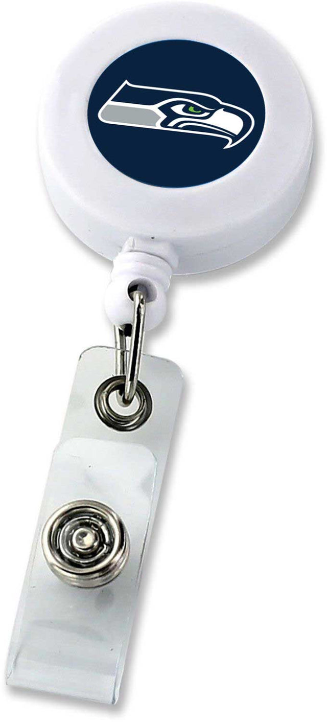 Seattle Seahawks (WHITE) Badge Reel (NE) -BH-862-14