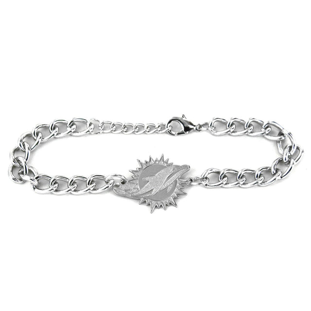 Miami Dolphins Chain Link Logo Bracelet -BC-642-09