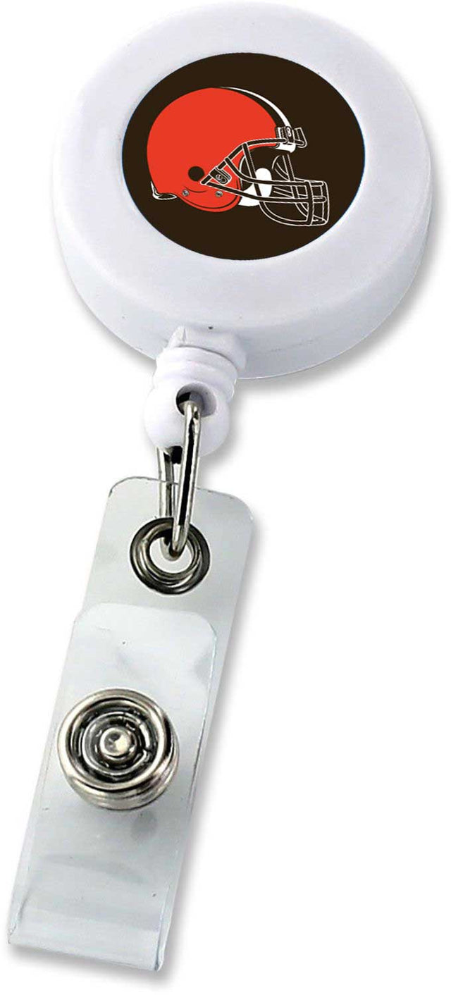 Cleveland Browns (WHITE) Badge Reel (NE) -BH-862-03