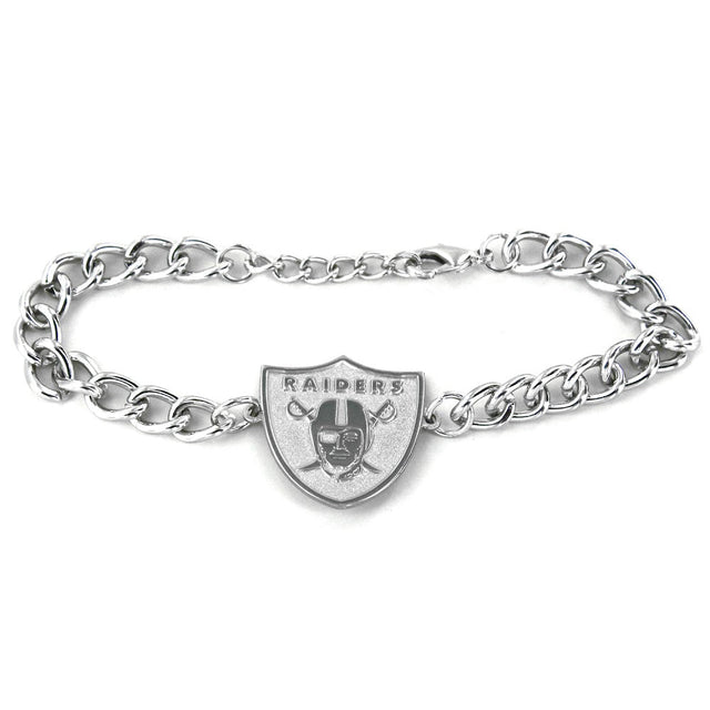 Pulsera con eslabones de cadena y logotipo de los Raiders de Las Vegas -BC-642-35