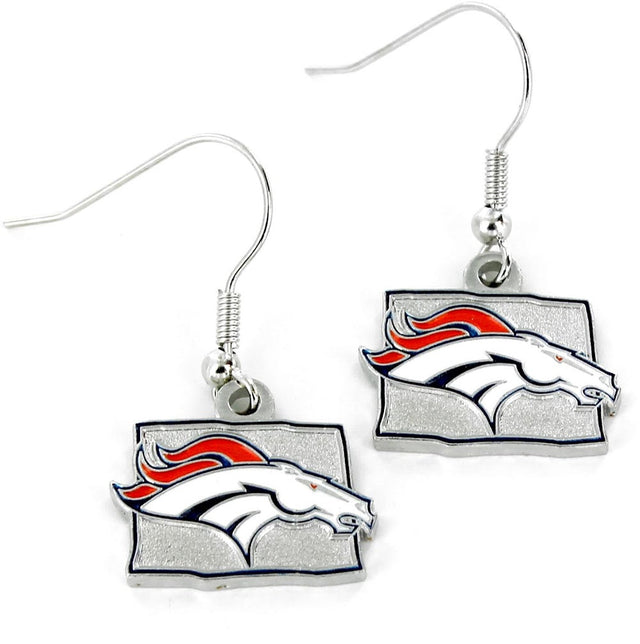 Pendientes con diseño de los Denver Broncos - ER-469-04