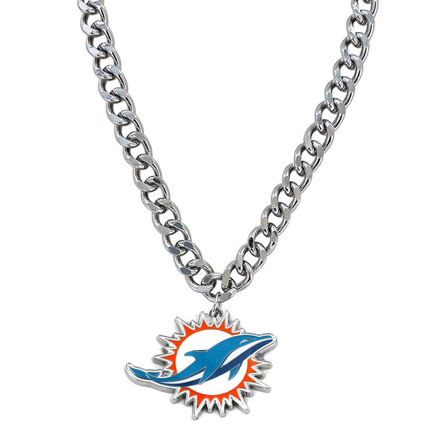 Miami Dolphins Heavyweight Team Logo Necklace -PD-643-09