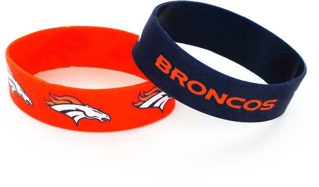 Pulseras anchas de los Denver Broncos (paquete de 2) -BC-207-04