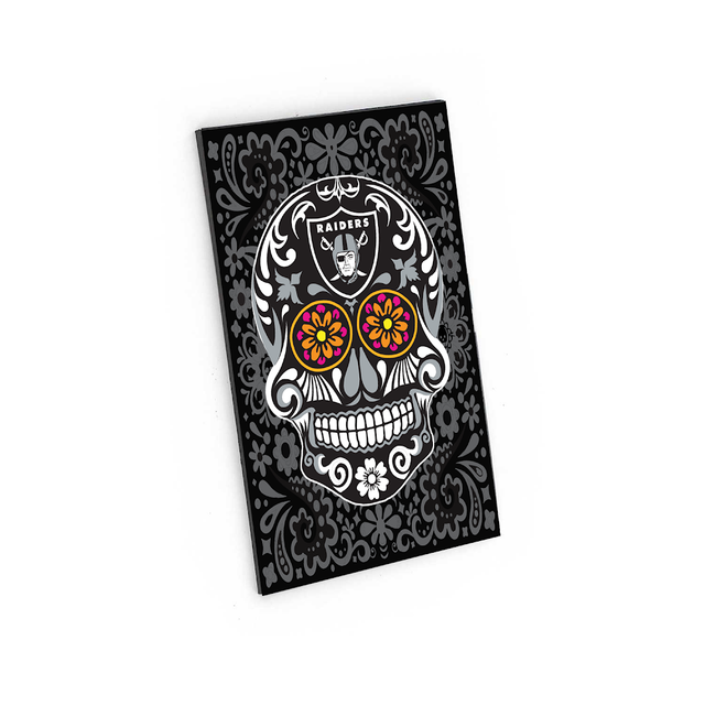 Imán con diseño de calavera de azúcar de los Raiders de Las Vegas -MG-1188-35