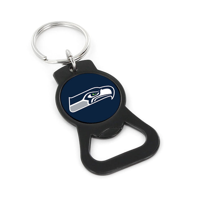 Llavero con abrebotellas de los Seattle Seahawks (NEGRO) -BK-702-14-BK