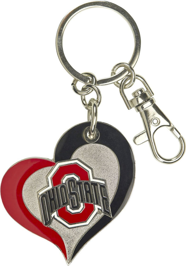 Ohio State Swirl Heart Keychain Ccp-Kt-287-51