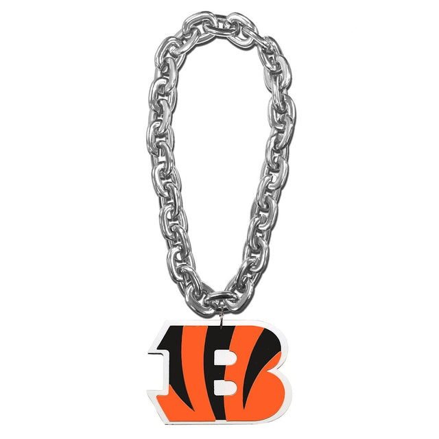 Cadena para fanáticos de Cincinnati Bengals (PLATA) -FF-590-02-SV