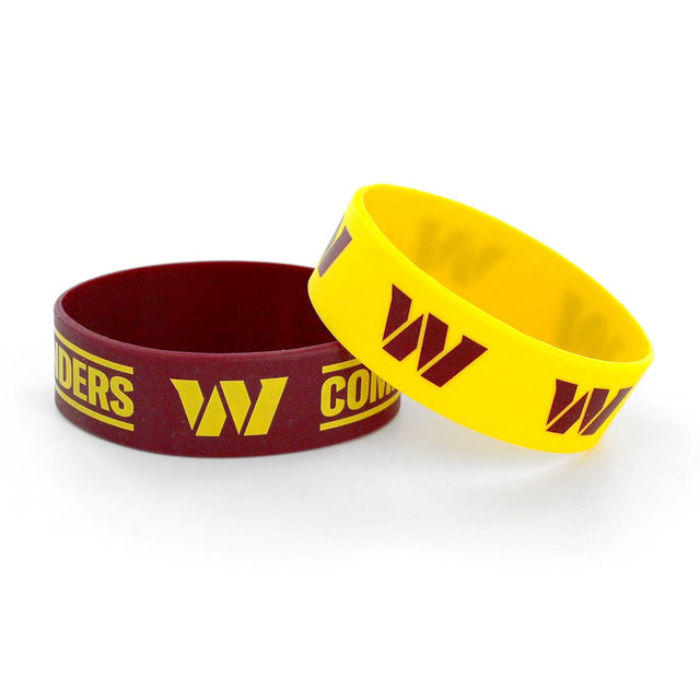 Pulseras anchas Washington Commanders (paquete de 2) -BC-207-37