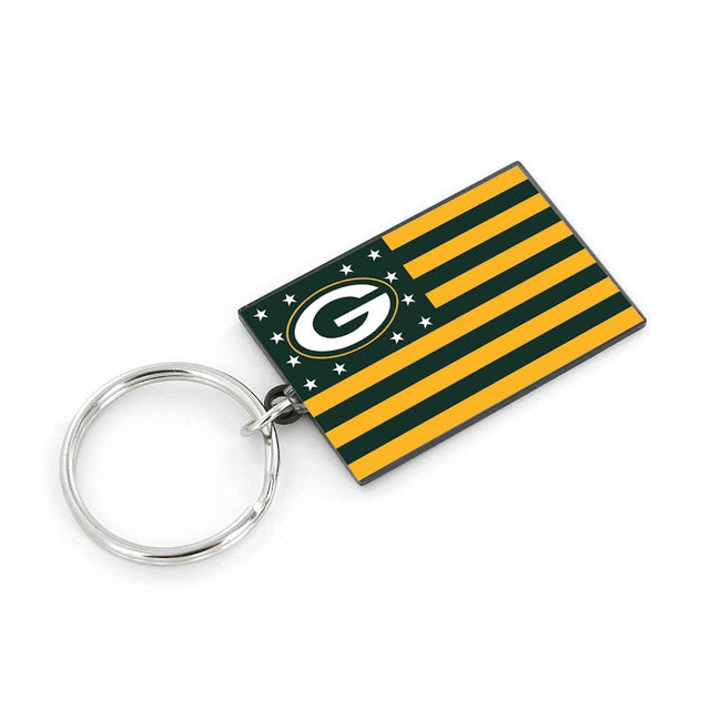 Green Bay Packers Americana Flag Keychain -KT-1106-19