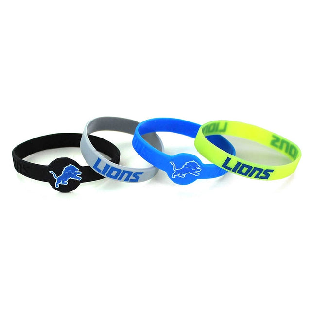 Pulsera de silicona de los Detroit Lions (paquete de 4) -BC-283-18