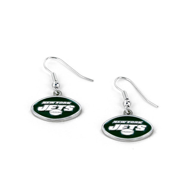 Pendientes colgantes con el logotipo de los New York Jets -ER-015-11