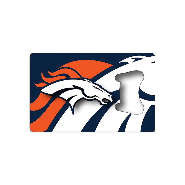 Imán para abrir botellas con forma de tarjeta de crédito de los Denver Broncos -BK-1179-04