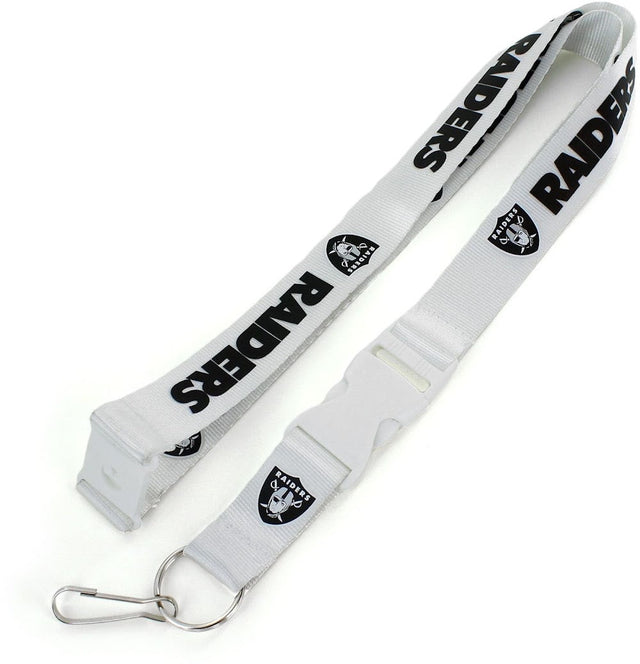 Cordón del equipo Las Vegas Raiders (BLANCO con hebilla blanca) -LN-095-35-WH