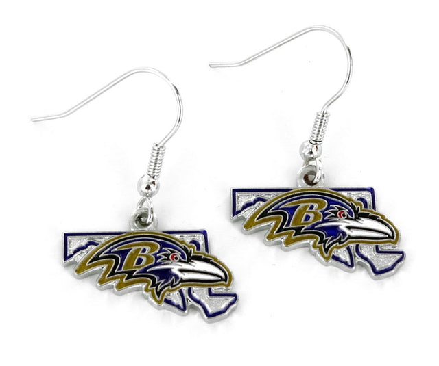 Baltimore Ravens - Pendientes con diseño del estado -ER-469-31