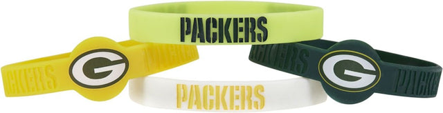 Pulsera de silicona de los Green Bay Packers (paquete de 4) -BC-283-19