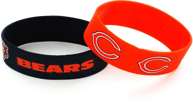 Pulseras anchas de los Chicago Bears (paquete de 2) -BC-207-16