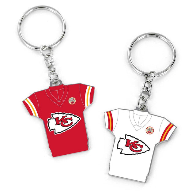 Llavero reversible de la camiseta local/visitante de los Kansas City Chiefs -KT-1084-07