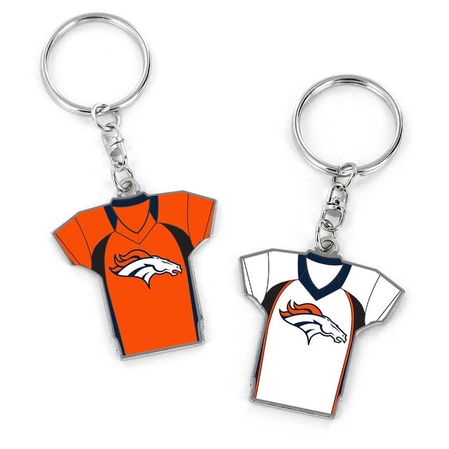 Llavero reversible de la camiseta local/visitante de los Denver Broncos -KT-1084-04